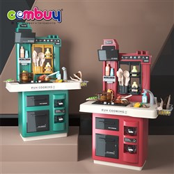 CB942523 CB935149 - Sound light steam cooking table set luxury kitchen toy for kids